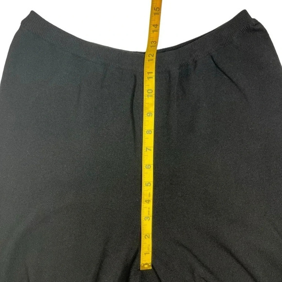 Eileen Fisher Oversized Black Nylon Viscose Blend Elastic Heavy Pant Size Medium - Picture 4 of 7